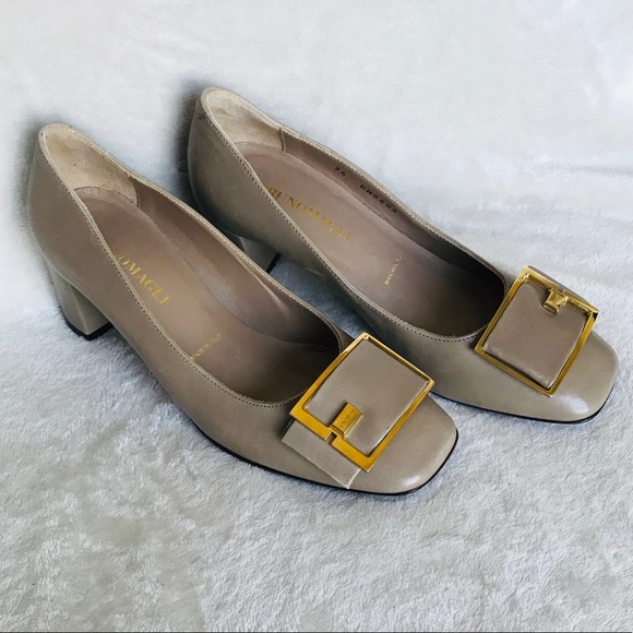 Bruno Magli Shoes - Bruno Magli Beige Buckle Pumps Size 36